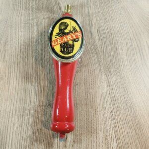 Vintage Geary's Pale Ale Beer Tap Handle Red Wood Maine Craft Brewing Lobster